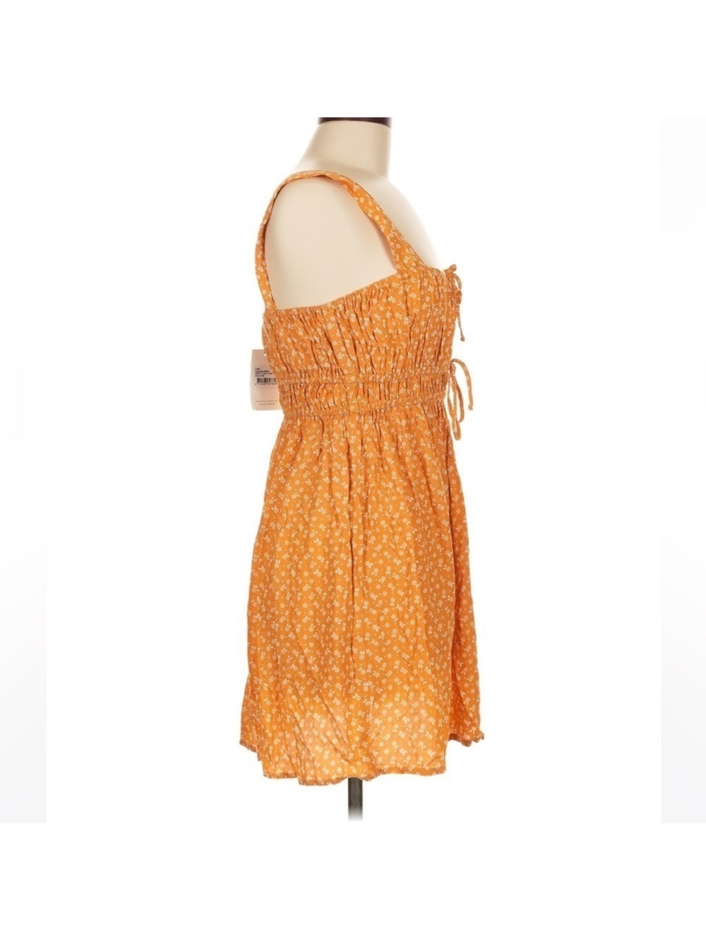 Faithfull The Brand Praia Mini Dress Ermita Floral Yellow Milkmaid Dress 6 NWT - Picture 7 of 10